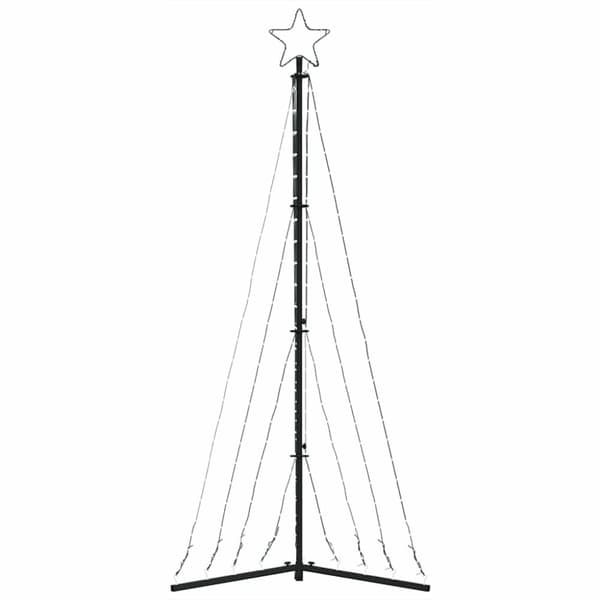 vidaXL LED-juletræ 339 LED'er 187 cm farverigt lys
