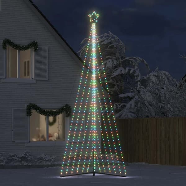 vidaXL LED-juletræ 789 LED'er 476 cm farverigt lys