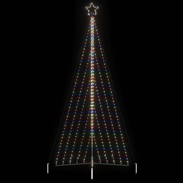 vidaXL LED Juletre 570 LEDs Fargerike 399 cm