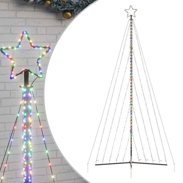 vidaXL LED Juletre 570 LEDs Fargerike 399 cm