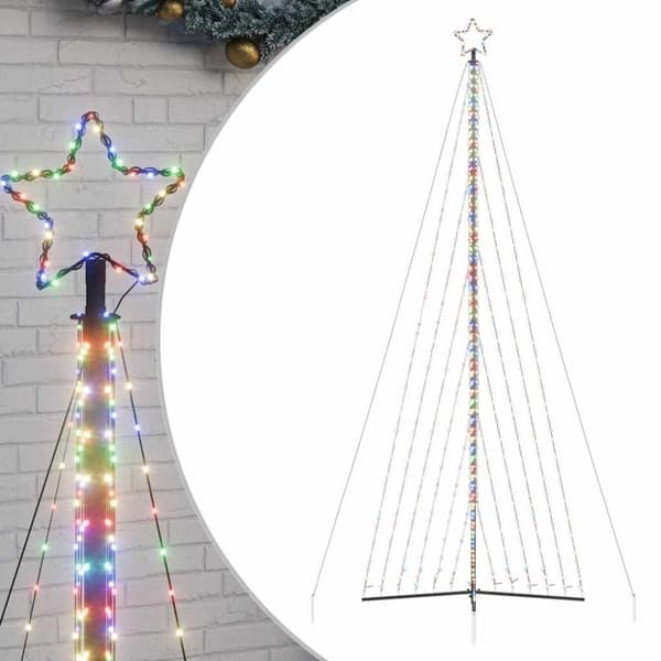 vidaXL LED juletre 789 LEDs Fargerike 476 cm