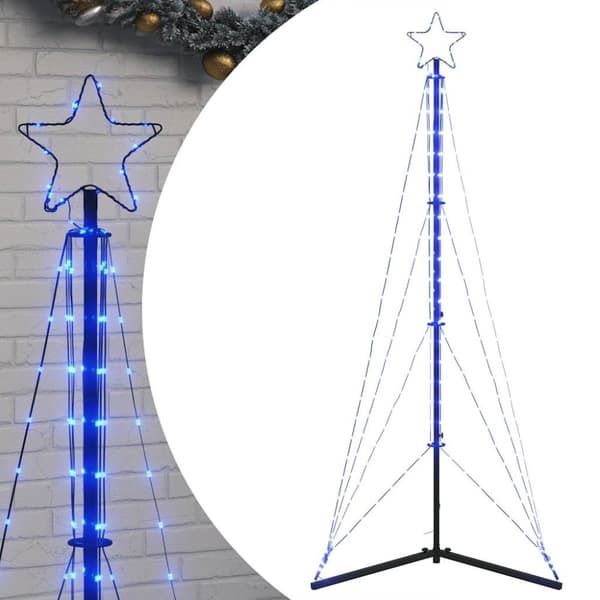vidaXL LED joulukuusi 363 sinistä LED-valoa 182 cm