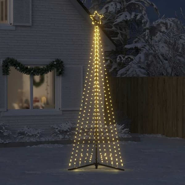 vidaXL LED joulukuusi 495 lämpimän valkoista LED-valoa 300,5 cm