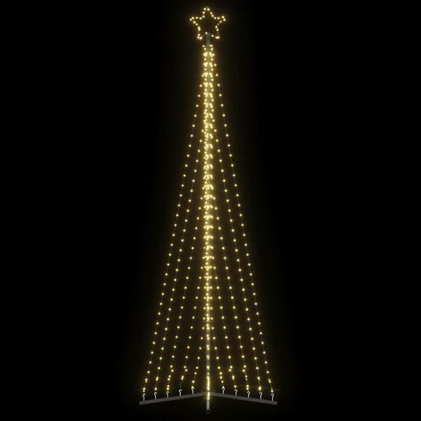 vidaXL LED joulukuusi 495 lämpimän valkoista LED-valoa 300,5 cm