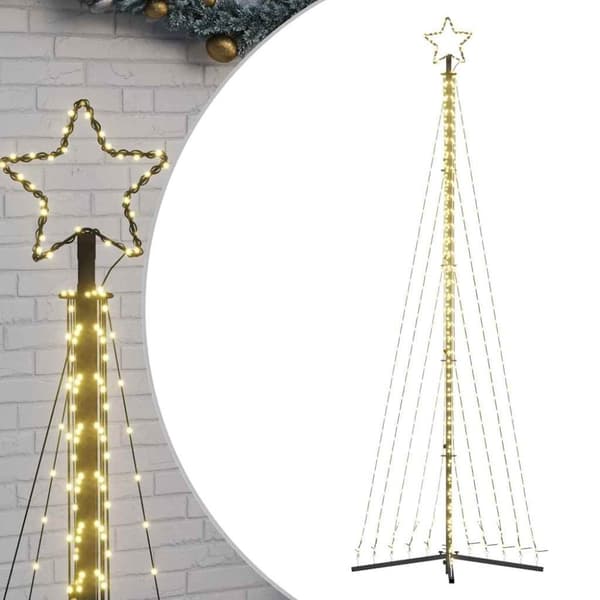 vidaXL LED joulukuusi 495 lämpimän valkoista LED-valoa 300,5 cm