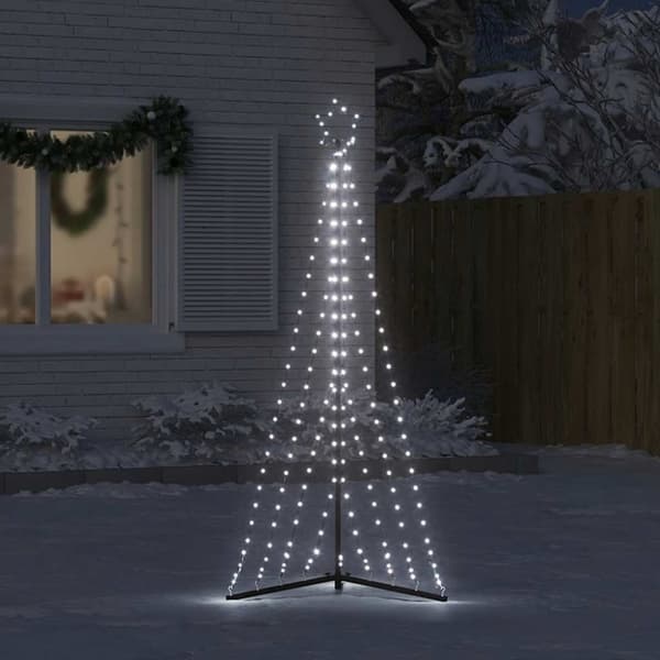 vidaXL LED joulukuusi 339 kylmän valkoista LED-valoa 187 cm
