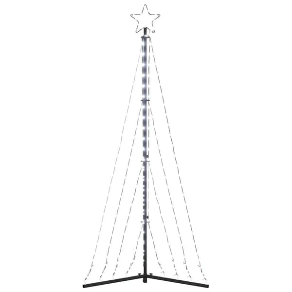 vidaXL LED joulukuusi 339 kylmän valkoista LED-valoa 187 cm