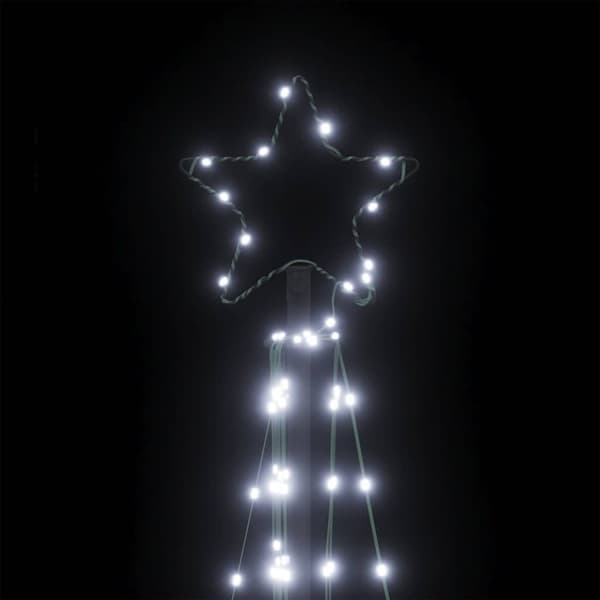 vidaXL LED joulukuusi 339 kylmän valkoista LED-valoa 187 cm