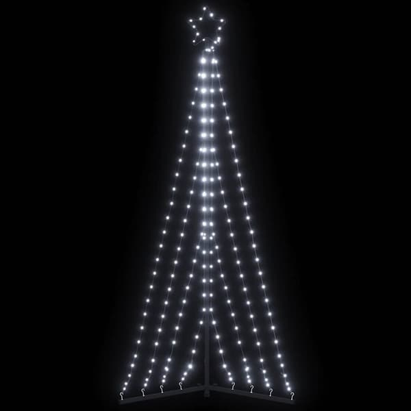 vidaXL LED joulukuusi 339 kylmän valkoista LED-valoa 187 cm