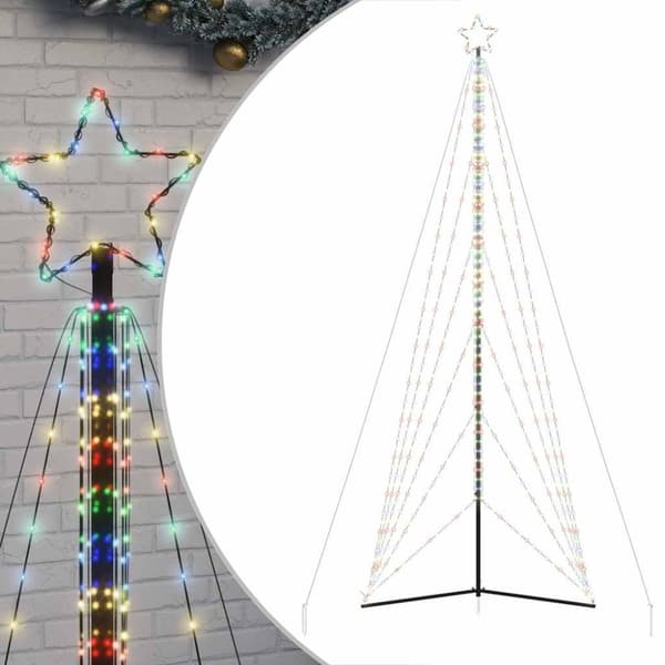 vidaXL LED julgran 861 LEDs flerfärgad 478 cm