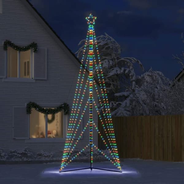 vidaXL LED julgran 861 LEDs flerfärgad 478 cm