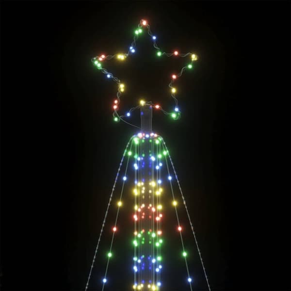 vidaXL LED julgran 861 LEDs flerfärgad 478 cm
