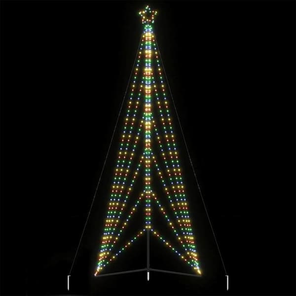 vidaXL LED julgran 861 LEDs flerfärgad 478 cm