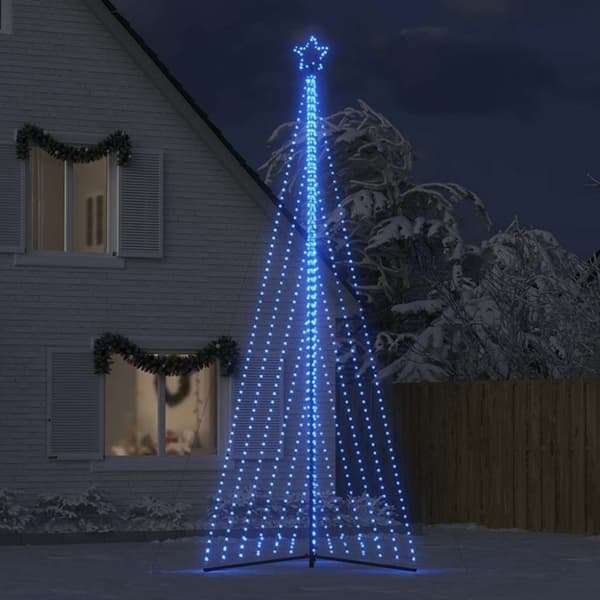 vidaXL LED-juletræ 789 LED'er 476 cm blåt lys