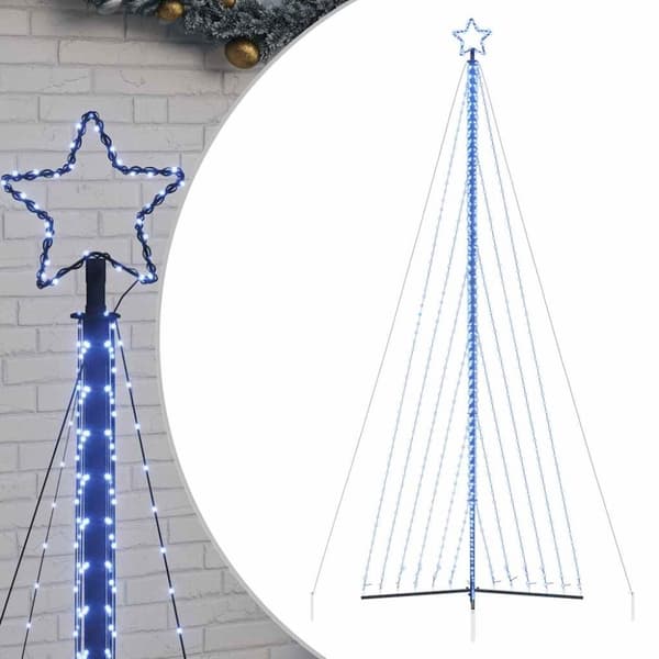 vidaXL LED-juletræ 789 LED'er 476 cm blåt lys