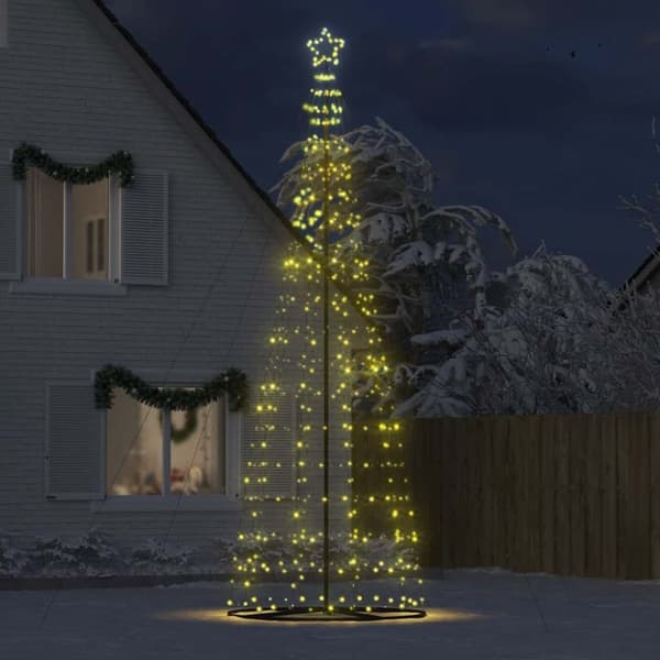 vidaXL LED joulukuusi 1534 LEDit Lämmin valkoinen 503 cm