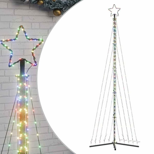 vidaXL LED joulukuusi 495 värikästä LED-valoa 300,5 cm