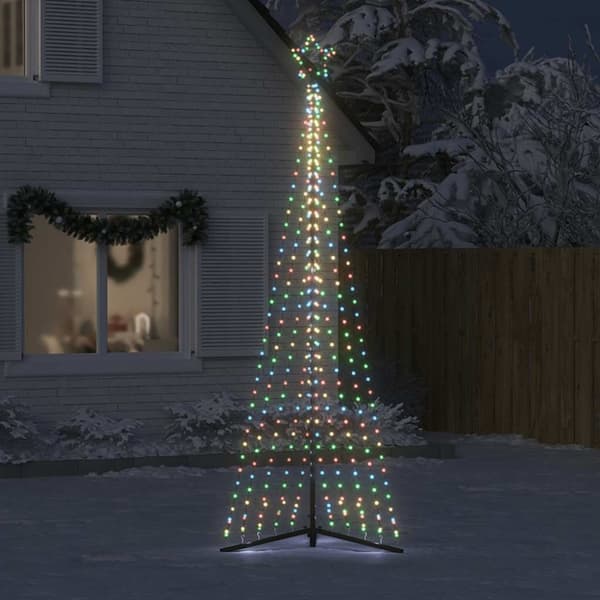 vidaXL LED joulukuusi 495 värikästä LED-valoa 300,5 cm