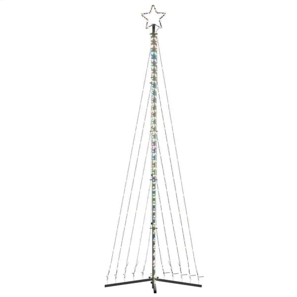 vidaXL LED joulukuusi 495 värikästä LED-valoa 300,5 cm