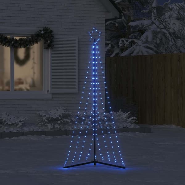 vidaXL LED-juletræ 339 LED'er 187 cm koldt hvidt lys