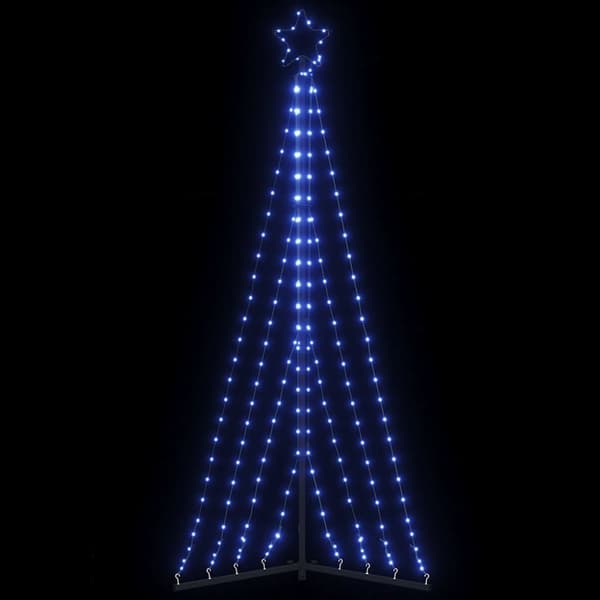 vidaXL LED-juletræ 339 LED'er 187 cm koldt hvidt lys