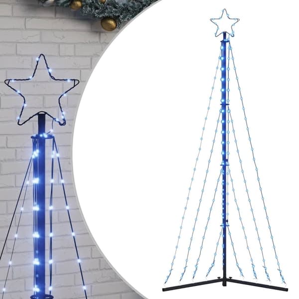 vidaXL LED-juletræ 339 LED'er 187 cm koldt hvidt lys