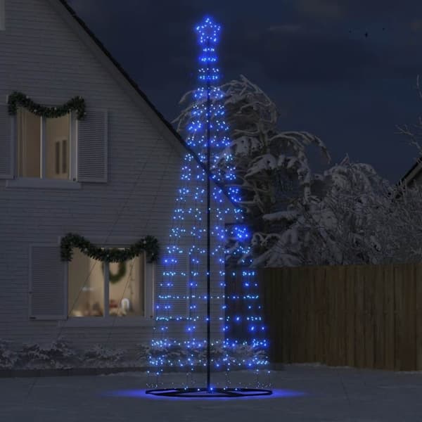 vidaXL LED julgran 1534 LEDs blå 503 cm
