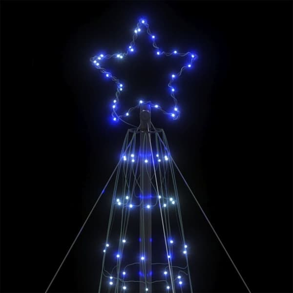 vidaXL LED julgran 1534 LEDs blå 503 cm