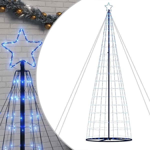 vidaXL LED julgran 1534 LEDs blå 503 cm