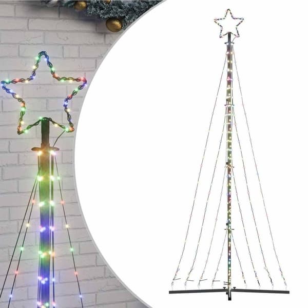 vidaXL LED Juletre 447 LED Fargerike 249 cm