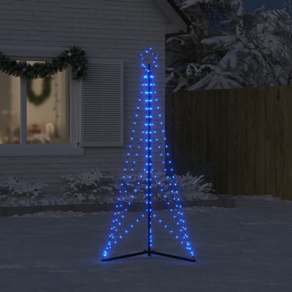 vidaXL LED Juletre 363 LEDs Blå 182 cm