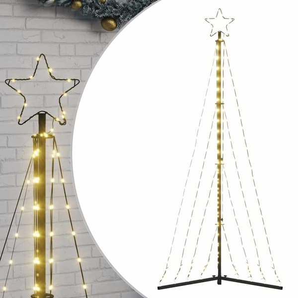 vidaXL LED joulukuusi 339 lämpimän valkoista LED-valoa 187 cm