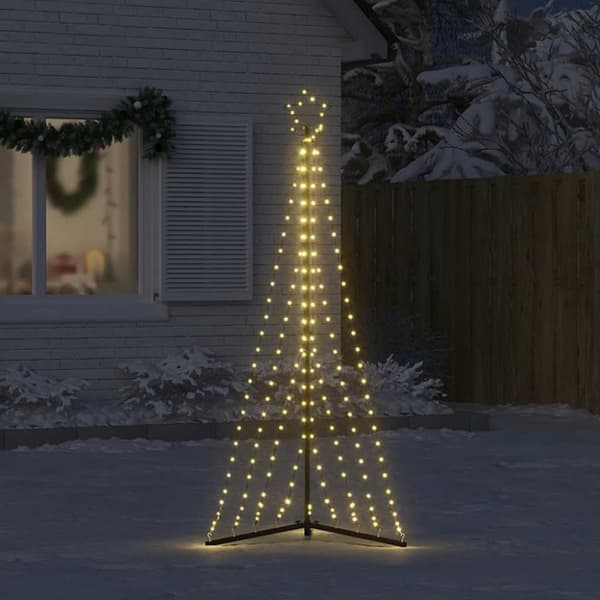 vidaXL LED joulukuusi 339 lämpimän valkoista LED-valoa 187 cm
