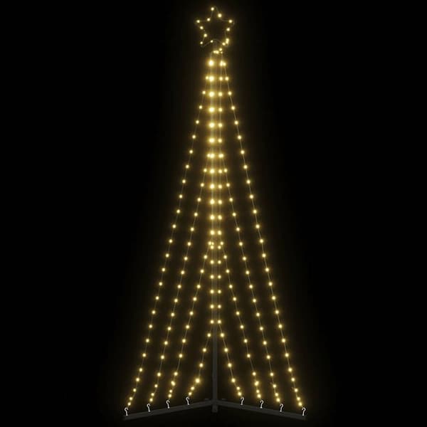vidaXL LED joulukuusi 339 lämpimän valkoista LED-valoa 187 cm