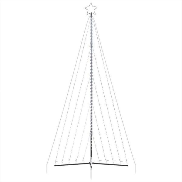 vidaXL LED joulukuusi 570 kylmän valkoista LED-valoa 399 cm