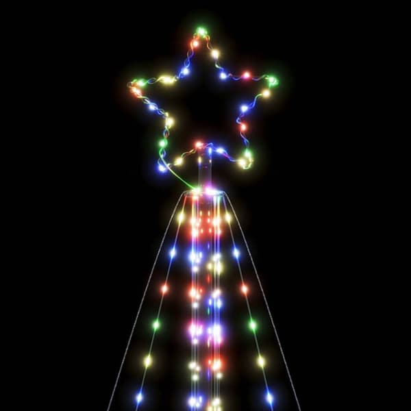 vidaXL LED Juletre 615 LED Fargerike 404,5 cm