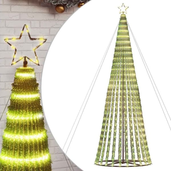 vidaXL LED Juletre 1028 LEDs Varm Hvit 403 cm