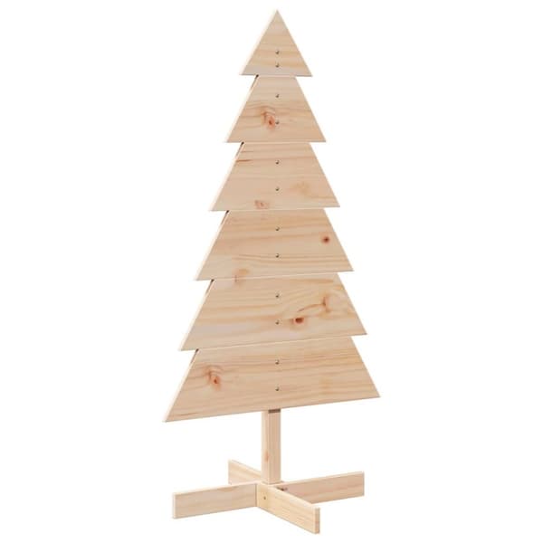 vidaXL Julgran i trä 120 cm massiv furu