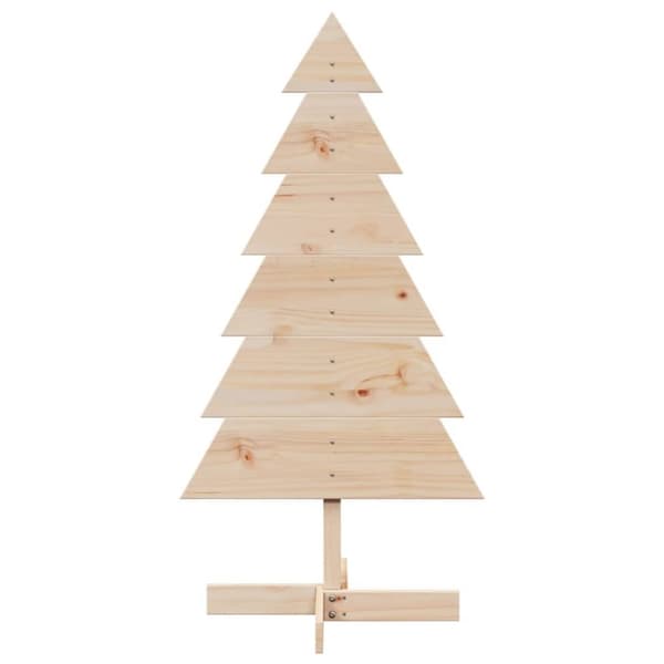 vidaXL Julgran i trä 120 cm massiv furu