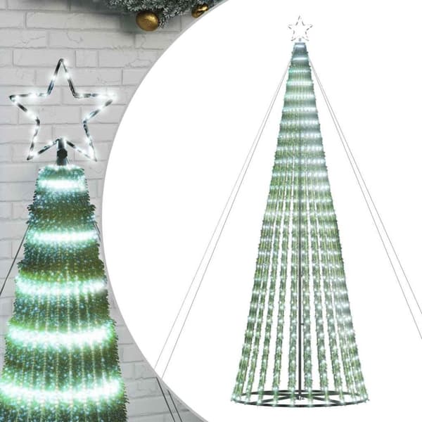 vidaXL LED Juletre 1028 LEDer Kald Hvit 403 cm