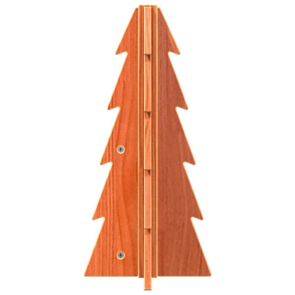 vidaXL Julgran trä vaxbrun 49 cm massiv furu