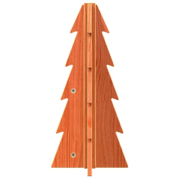 vidaXL Julgran trä vaxbrun 49 cm massiv furu