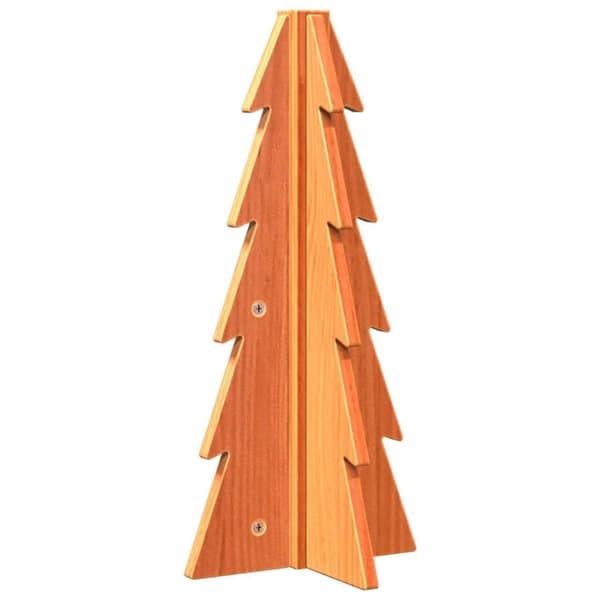 vidaXL Julgran trä vaxbrun 49 cm massiv furu