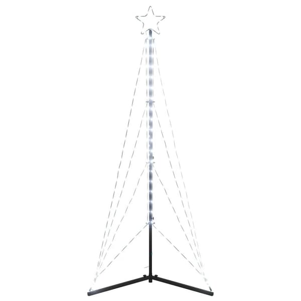 vidaXL LED Juletre 363 LEDs Kald Hvit 182 cm