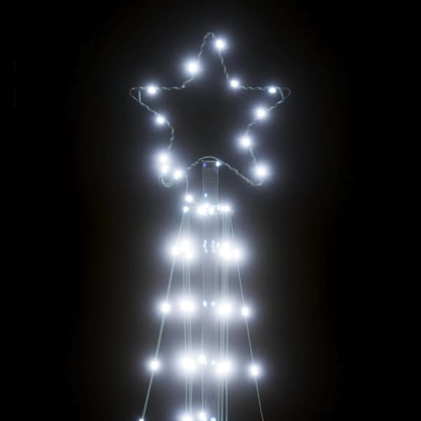 vidaXL LED Juletre 363 LEDs Kald Hvit 182 cm