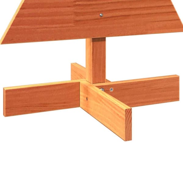 vidaXL Juletre av tre til pynt voksbrun 80 cm heltre furu