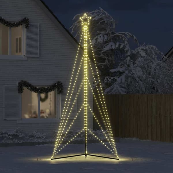 vidaXL LED-juletræ 615 LED'er 404,5 cm varmt hvidt lys