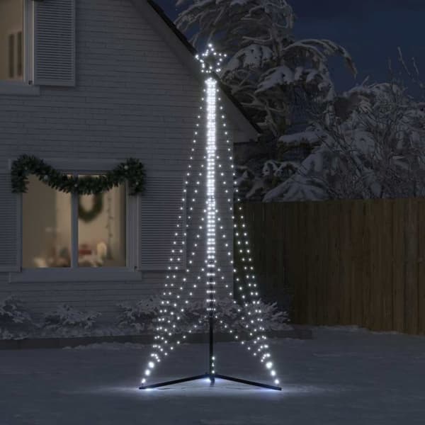 vidaXL LED-juletræ 525 LED'er 302 cm koldt hvidt lys