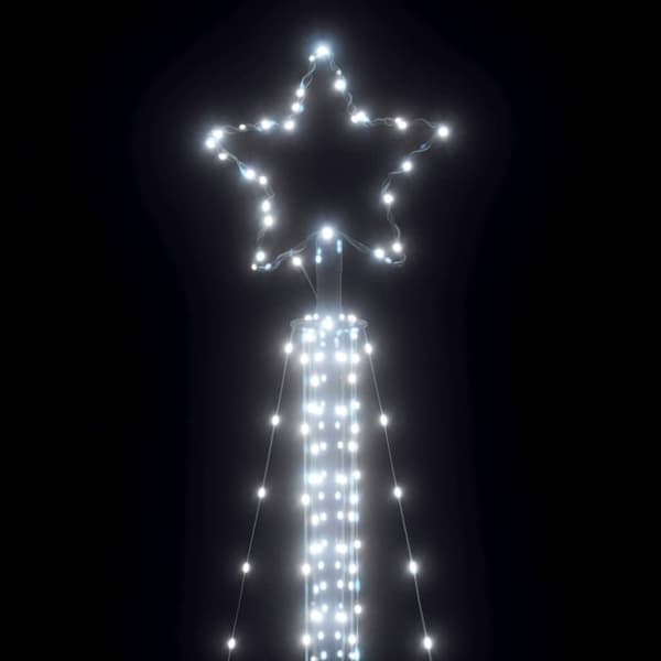 vidaXL LED-juletræ 525 LED'er 302 cm koldt hvidt lys
