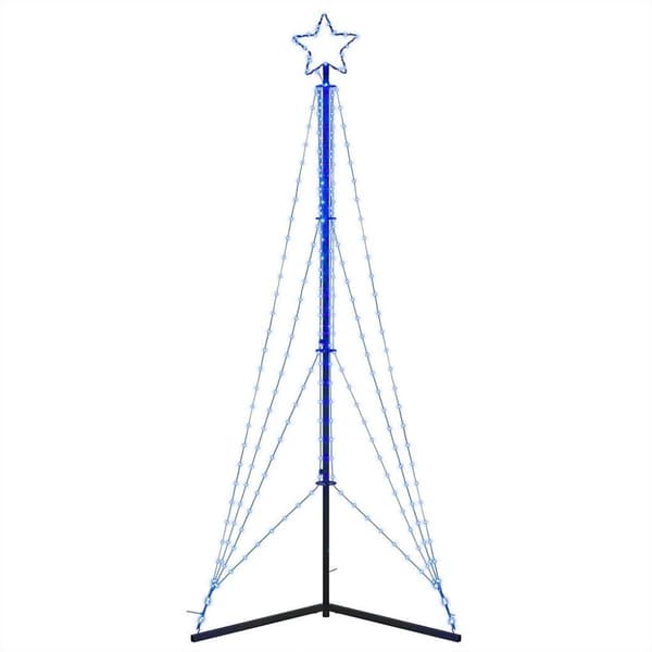 vidaXL LED julgran 483 LEDs blå 240 cm